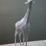 Papercraft de girafe enfant en origami 3D