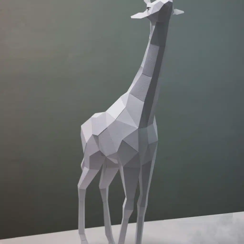 Papercraft de girafe enfant en origami 3D