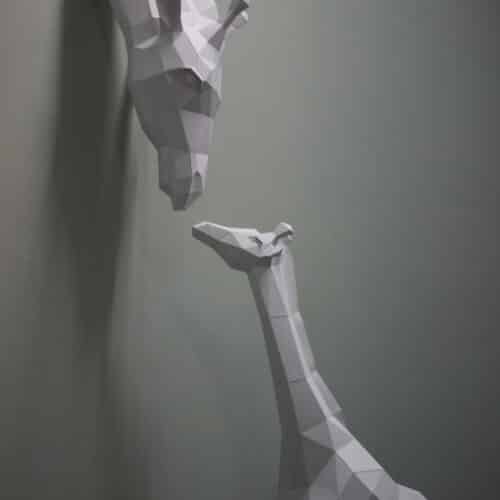 Papercraft de girafe en origami 3D
