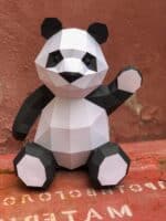 Papercraft de panda mignon en origami 3D