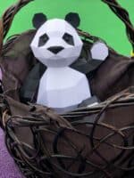 Papercraft de panda mignon en origami 3D