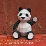 Papercraft de panda mignon en origami 3D