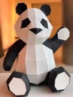 Papercraft de panda mignon en origami 3D