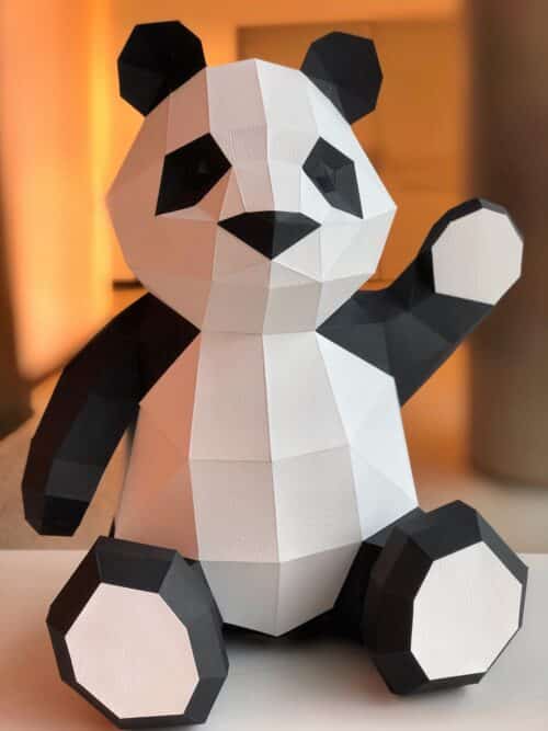 Papercraft de panda mignon en origami 3D