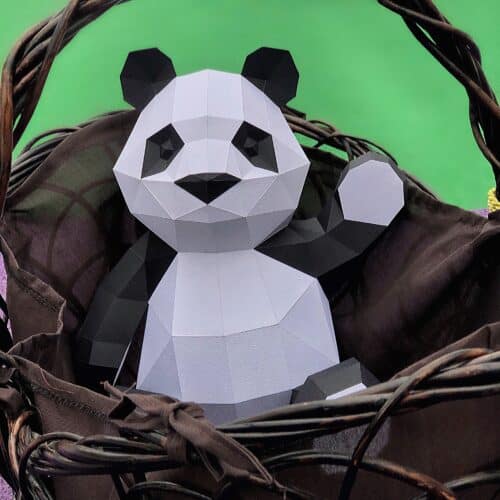 Papercraft de panda mignon en origami 3D