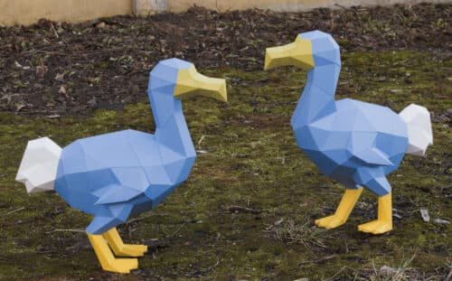 Papercraft de dodo en origami 3D