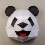 Papercraft di testa di panda in origami 3D