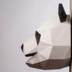 Papercraft di testa di panda in origami 3D