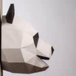 Papercraft di testa di panda in origami 3D