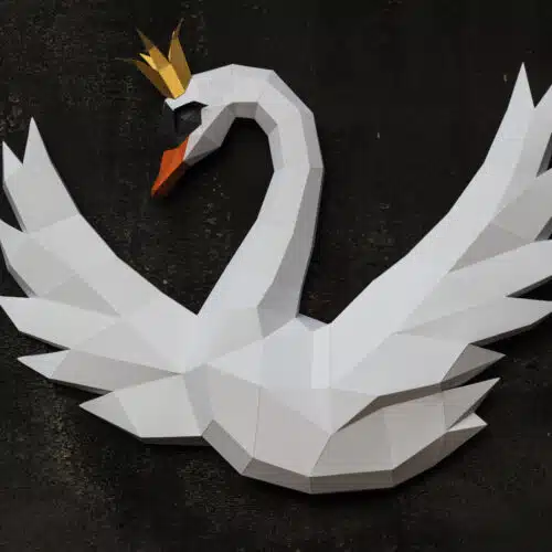 Papercraft de coeur tatoué en cadre en origami 3D