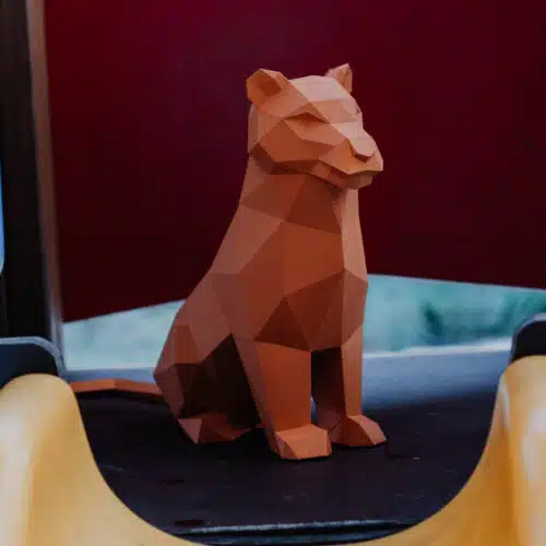 Papercraft de masque chat en origami 3D