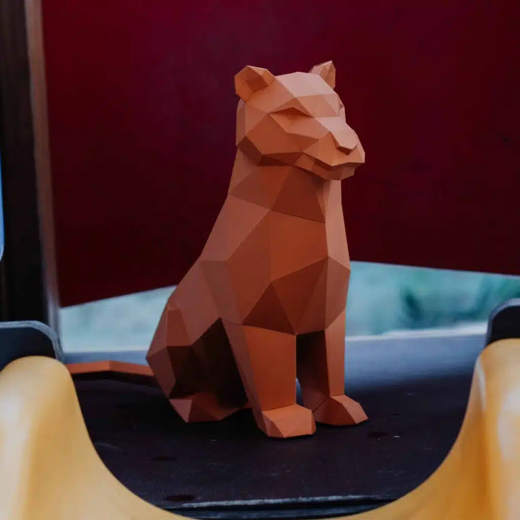 Papercraft de lion ou tigre en origami 3D