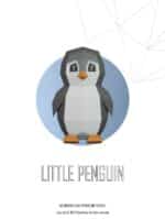 Papercraft de pingüino en origami 3D