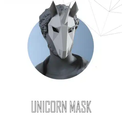Papercraft di maschera da gatto in origami 3D