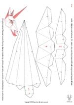 Papercraft horse unicorn mask origami