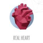 Papercraft de corazón anatómico en origami 3D
