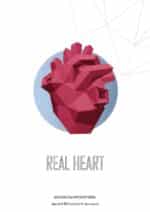 Papercraft de corazón anatómico en origami 3D