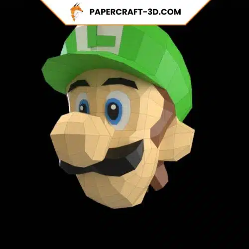 Luigi de Mario en papercraft 3D