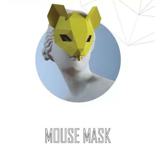 Papercraft maschera di topo in origami 3D
