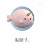 Papercraft cute narwhal origami 3D
