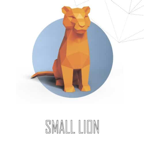Papercraft de lion ou tigre en origami 3D