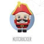 Papercraft de casse-noisette en origami 3D