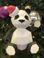 Papercraft de panda mignon en origami 3D