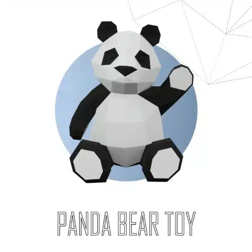 Papercraft de panda en origami 3D