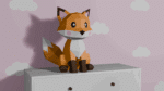 Renard en papercraft 3D