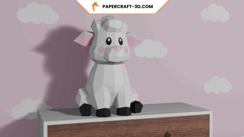 Mouton en papercraft 3D