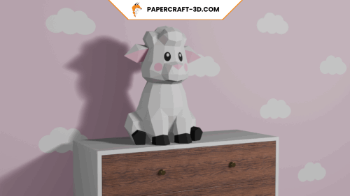 Mouton en papercraft 3D