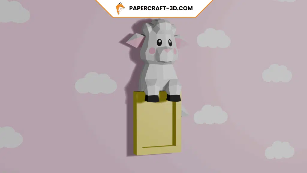 Papercraft de mouton en origami 3D Papercraft de mouton en origami 3D