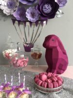 Papercraft sitzender Hase in Origami 3D