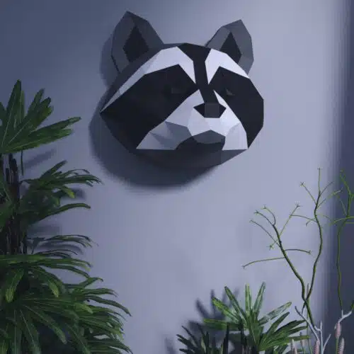Papercraft de lapin assis en origami 3D
