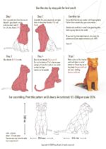 Papercraft di cucciolo di leone o tigre in origami 3D