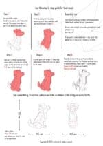 Papercraft de cabeza de doberman en origami 3D