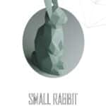 Papercraft kleiner Hase in Origami 3D