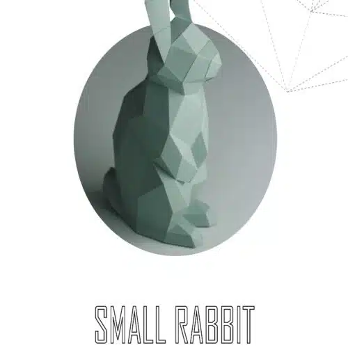 Papercraft kleiner Hase in Origami 3D