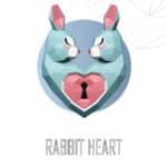 Papercraft di coniglio cuore in origami 3D
