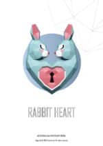 Papercraft di coniglio cuore in origami 3D