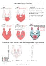 Papercraft di coniglio cuore in origami 3D