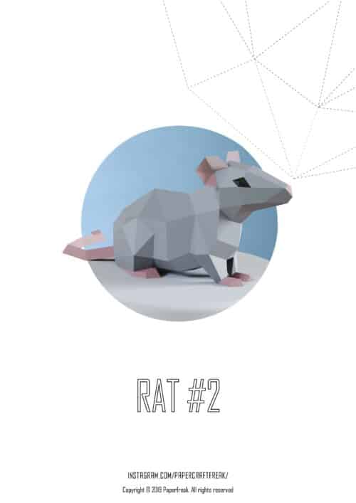 Papercraft del simbolo del capodanno cinese in origami 3D