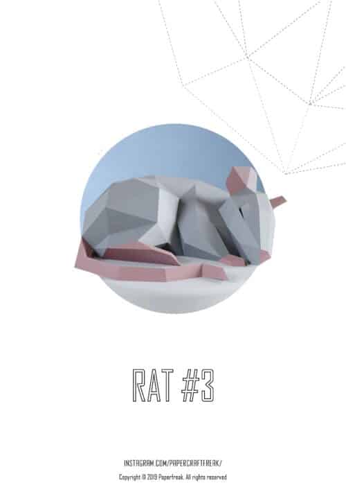 Papercraft del simbolo del capodanno cinese in origami 3D