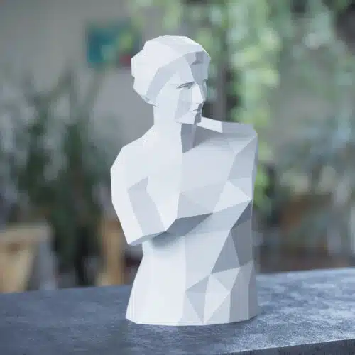 Papercraft de coeur tatoué en cadre en origami 3D