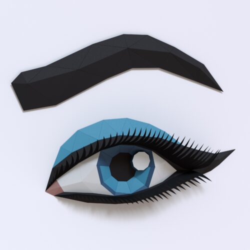 Papercraft smokey eye in origami 3D