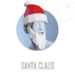 Papercraft cappello di Babbo Natale con barba in origami 3D