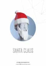 Papercraft cappello di Babbo Natale con barba in origami 3D