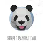 Papercraft di testa di panda in origami 3D