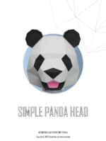 Papercraft di testa di panda in origami 3D