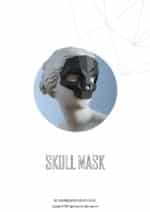 Papercraft Schädelmaske in Origami 3D